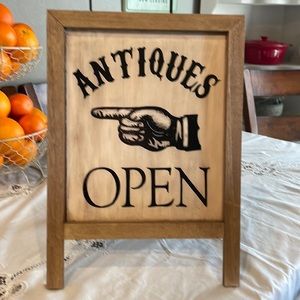 Super cute antique open sign home decor